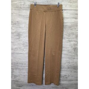 Lands' End Pants Womens 10-12 Tall Brown Starfish Straight Leg Pull On